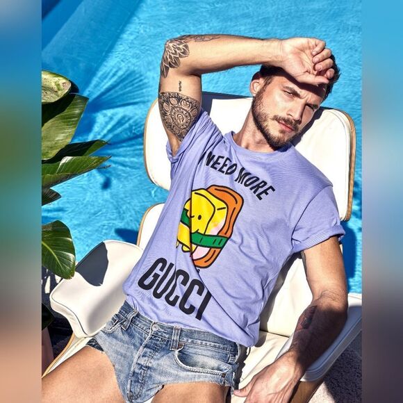 Gucci Lavender Graphic Tee - Picture 1 of 6